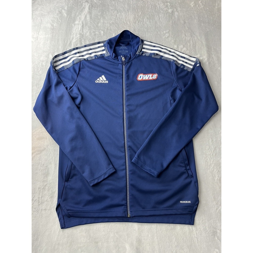 ADIDAS Men's Condivo 21 Training Full Zip 3 White Stripe #GE5412 Blue Jacket  L
